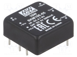 Converter: DC/DC; 10W; Uin: 4.7÷9V; 5VDC; Iout: 2000mA; 1"x1",DIP