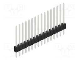 Connector: pin strips; pin header; male; PIN: 16; 1.27mm; THT; 1x16