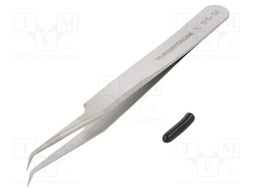 Tweezers; 115mm; for precision works; Blades: curved,narrowed