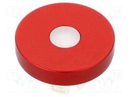 Actuator lens; 22mm; 84; Colour: red; Mat: aluminium