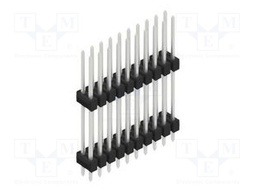 Connector: pin strips; pin header; male; PIN: 20; 2.54mm; THT; 2x10