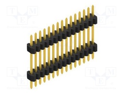 Connector: pin strips; pin header; male; PIN: 15; 1.27mm; THT; 1x15