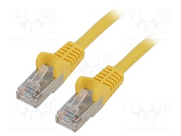 Patch cord; SF/UTP; 5e; stranded; CCA; PVC; yellow; 0.5m; 26AWG