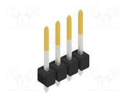 Connector: pin strips; pin header; male; PIN: 4; 2.54mm; THT; 1x4