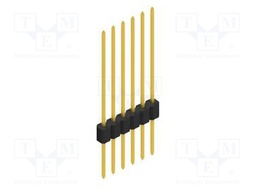 Connector: pin strips; pin header; male; PIN: 6; 1.27mm; THT; 1x6