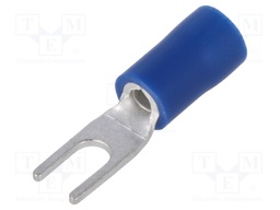 Fork terminal; M3; Ø: 3.2mm; 1.5÷2.5mm2; crimped; for cable; blue