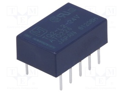 Relay: electromagnetic; DPDT; Ucoil: 24VDC; 0.5A/125VAC; 1A/30VDC