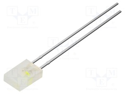 LED; white,red; rectangular; 2x5x7mm; bipolar; 330mcd; 120°; 20mA