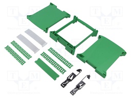 Enclosure: for DIN rail mounting; Y: 101mm; X: 54mm; Z: 125mm; green
