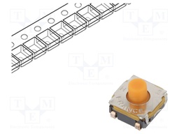 Microswitch TACT; SPST-NO; Pos: 2; 0.05A/32VDC; SMT; none; 4N; 5.2mm
