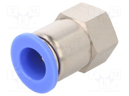 Push-in fitting; straight; -0.95÷15bar; Mat: nickel plated brass