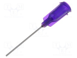 Needle: steel; 1"; Size: 21; straight; 0.51mm; Body: purple