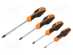 Kit: screwdrivers; Pcs: 4; Phillips; Size: PH0,PH1,PH2,PH3