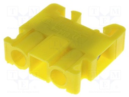 Splice terminal: rail; 0.75÷4mm2; ways: 1; terminals: 2; yellow