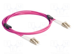 Fiber patch cord; OM4; LC/PC,both sides; 2m; 50/125um; LSZH; beige
