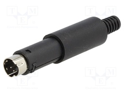Plug; DIN mini; male; PIN: 4; soldering; for cable
