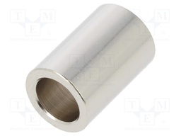 Spacer sleeve; 8.2mm; cylindrical; brass; nickel; Out.diam: 18mm