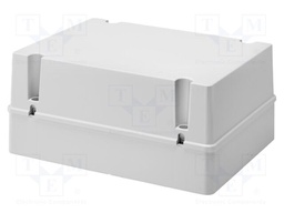 Enclosure: junction box; wall mount; plastic; grey