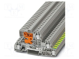Splice terminal: rail; PA; terminals: 4; W: 8.2mm; H: 95mm; Body: grey