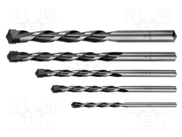 Drill bit; for concrete; cemented carbide; 5pcs.