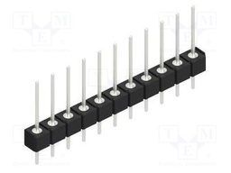 Connector: pin strips; pin header; male; PIN: 11; 2.54mm; THT; 1x11