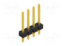 Connector: pin strips; pin header; male; PIN: 4; 2.54mm; THT; 1x4