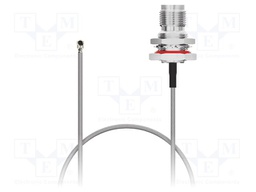 Cable; IPEX MHF 1,TNC female; black; -40÷85°C; 0÷6GHz; 300mm; 50Ω