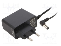 Power supply: switched-mode; constant voltage; 9VDC; 1A; 9W; plug