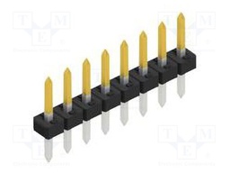 Connector: pin strips; pin header; male; PIN: 8; 2mm; THT; 1x8; 100V