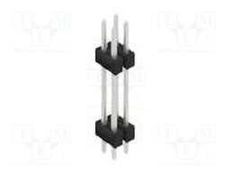 Connector: pin strips; pin header; male; PIN: 4; 2.54mm; THT; 2x2