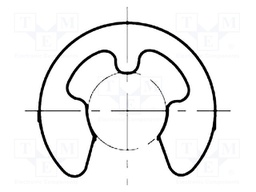 Protective ring; spring steel; 4mm; BN: 811; Plating: black finish