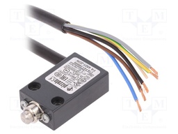 Limit switch; plunger; NO + NC; 10A; lead 2m; IP67; Mat: metal; 20mm