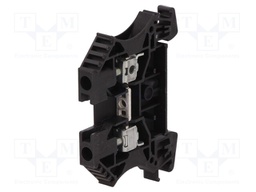 Splice terminal: rail; 4mm2; ways: 1; terminals: 2; black; wemid