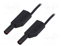 Test lead; PVC; 1m; black; 19A; 1kV; Cond.cross sec: 1mm2