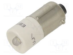 Indicator: LED; BA9S,T10; white; plastic; 12÷15VDC; -20÷60°C
