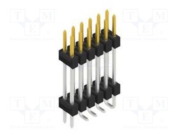 Connector: pin strips; pin header; male; PIN: 12; 2.54mm; SMT; 2x6