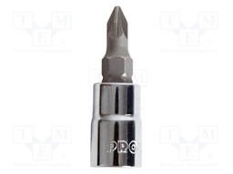 Socket; Bit: Pozidriv®; Size: PZ3; 1/4"; 37mm; Chrom-vanadium steel