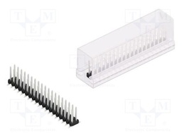 Connector: pin strips; pin header; male; PIN: 38; 2mm; SMT; 2x19