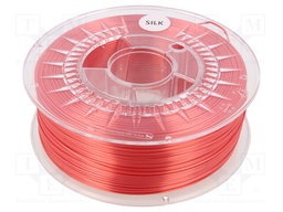 Filament: SILK; 1.75mm; red; 225÷245°C; 1kg; Table temp: 50÷60°C