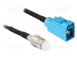 Cable; 2m; Fakra Z female,FME female; black; Øcable: 2.7mm; 50Ω