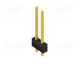 Connector: pin strips; pin header; male; PIN: 2; 2.54mm; THT; 2x1