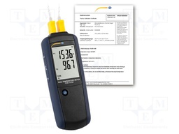 Meter: temperature; LCD; -210÷1100°C,-200÷1372°C; -200÷1370°C