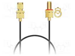 Cable; SMA male,SMA female; black; straight,with o-ring seal