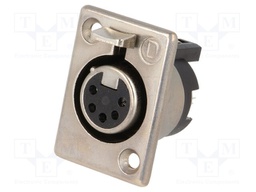 Socket; XLR; female; PIN: 5; straight; soldering; silver plated; 50V