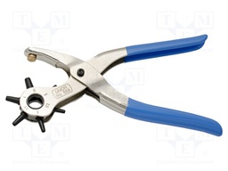 Pliers; for making holes in leather, fabrics and plastics
