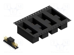 Connector: pin strips; pin header; male; PIN: 20; 2.54mm; SMT; 2x10