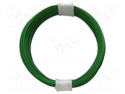 Wire; stranded; Cu; 1x0,04mm2; PVC; green; 60V; -5÷85°C; 10m