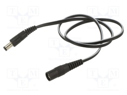 Cable; DC 5,5/2,1 socket,DC 5,5/1,7 plug; straight; 0.5mm2; 0.5m