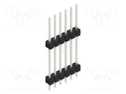 Connector: pin strips; pin header; male; PIN: 6; 2.54mm; THT; 1x6