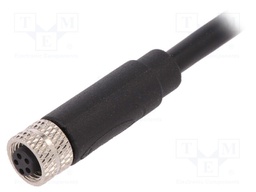 Connector: M8; female; PIN: 5; straight; plug; 1.5A; 30V; IP67; 1m; TPU